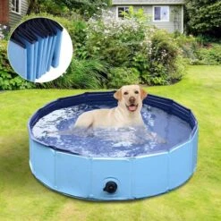 PawHut Piscina Plegable Para Mascotas 120 Cm