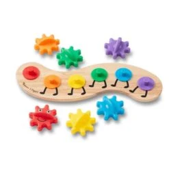 Melissa & Doug Oruga Arcoíris De Engranajes Y Habilidades Motoras ㅤ