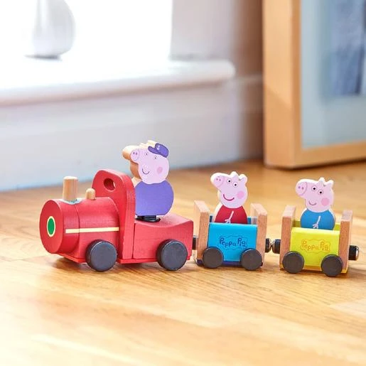 Bandai Peppa Pig - Tren De Madera Con Figura 4 Bandai Peppa Pig - Tren De Madera Con Figura - Imagen 2