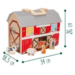 WoodnPlay - Granja De Madera Con Animales -Infantiles Periféricos Tienda medias 1649