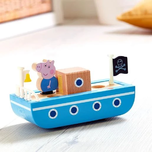 Bandai Peppa Pig - Barco De Madera Con Figura 4 Bandai Peppa Pig - Barco De Madera Con Figura - Imagen 2