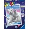 Ravensburger - Kit De Pintura Pintar Por Números: Oso Polar Y Juego Creativo ㅤ