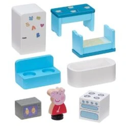 Bandai Peppa Pig - Casa De Madera Con Figura -Infantiles Periféricos Tienda medias 1836