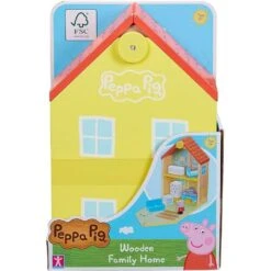 Bandai Peppa Pig - Casa De Madera Con Figura -Infantiles Periféricos Tienda medias 1841