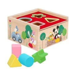 Woomax - Disney - Cubo De Madera Con Formas Encajables