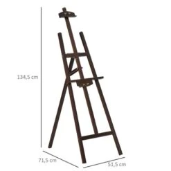 Homcom - Caballete De Madera Con Trípode Marrón 13 Homcom - Caballete De Madera Con Trípode Marrón -Infantiles Periféricos Tienda medias 1885