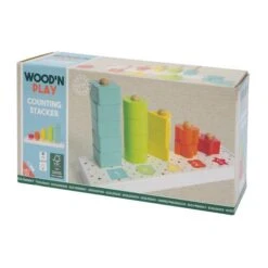 WoodnPlay - Torres De Piezas De Madera Apilables Para Contar -Infantiles Periféricos Tienda medias 1933