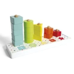 WoodnPlay - Torres De Piezas De Madera Apilables Para Contar -Infantiles Periféricos Tienda medias 1934