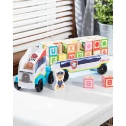 Patrulla Canina - Camión De Bloques ABC Educativo De Madera, 33 Piezas, Juguete De Desarrollo ㅤ -Infantiles Periféricos Tienda medias 2139