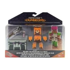 Roblox Minecraft - Cofre Con Armadura De Zorro Y Figura Minecraft Dungeons