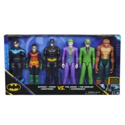 DC Comics - Batman - Paquete De 6 Figuras De Acción De 30 Cm: Batman, Robin, Nightwing, Joker, Riddler Y Copperhead ㅤ -Infantiles Periféricos Tienda medias 242