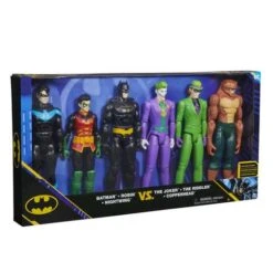 DC Comics - Batman - Paquete De 6 Figuras De Acción De 30 Cm: Batman, Robin, Nightwing, Joker, Riddler Y Copperhead ㅤ -Infantiles Periféricos Tienda medias 246